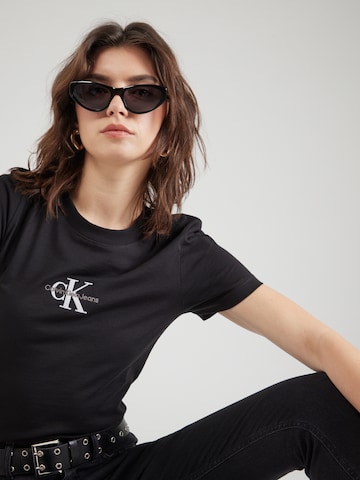 juoda Calvin Klein Jeans Standartinis Marškinėliai