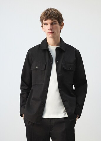 MANGO MAN Comfort Fit Hemd 'Roberto' in Schwarz: Vorderseite