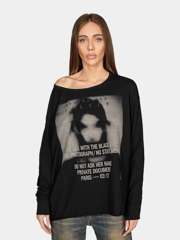 Made By Society Shirt 'Secret Muse T-Shirt - T27885' in Black