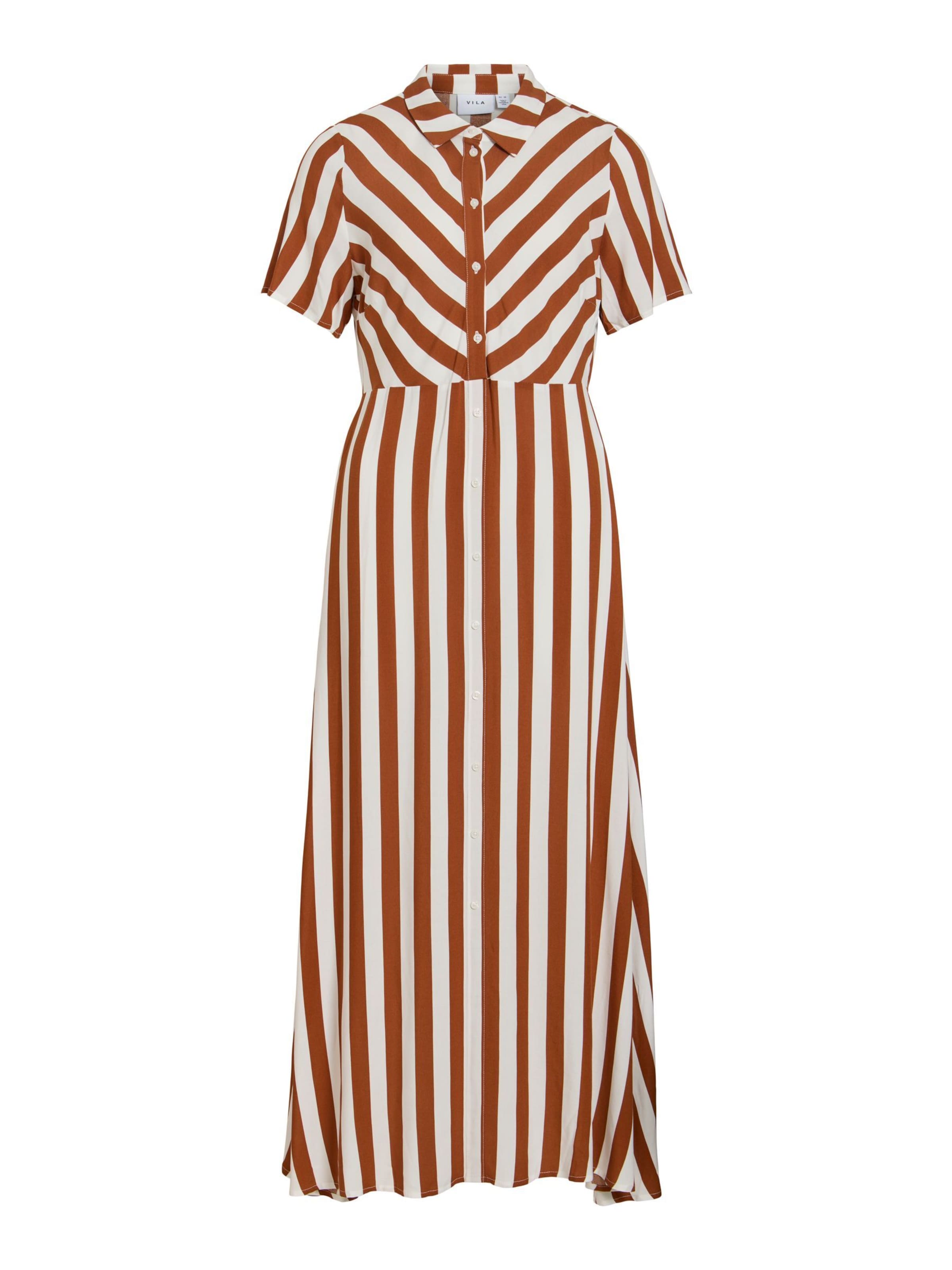 Robe fourreau 'VIAya' VILA en marron : devant