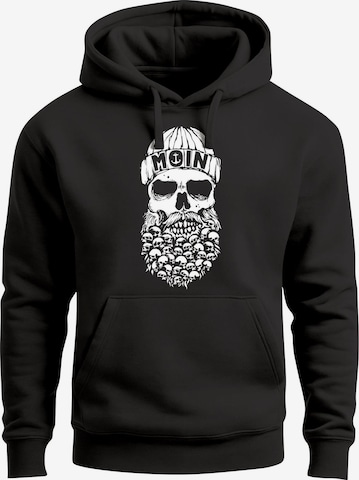 Neverless Sweatshirt 'Moin Skull' in Black: front