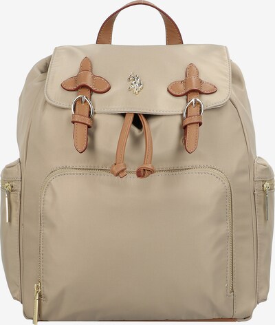 U.S. POLO ASSN. Sac à dos en beige / marron / or, Vue avec produit