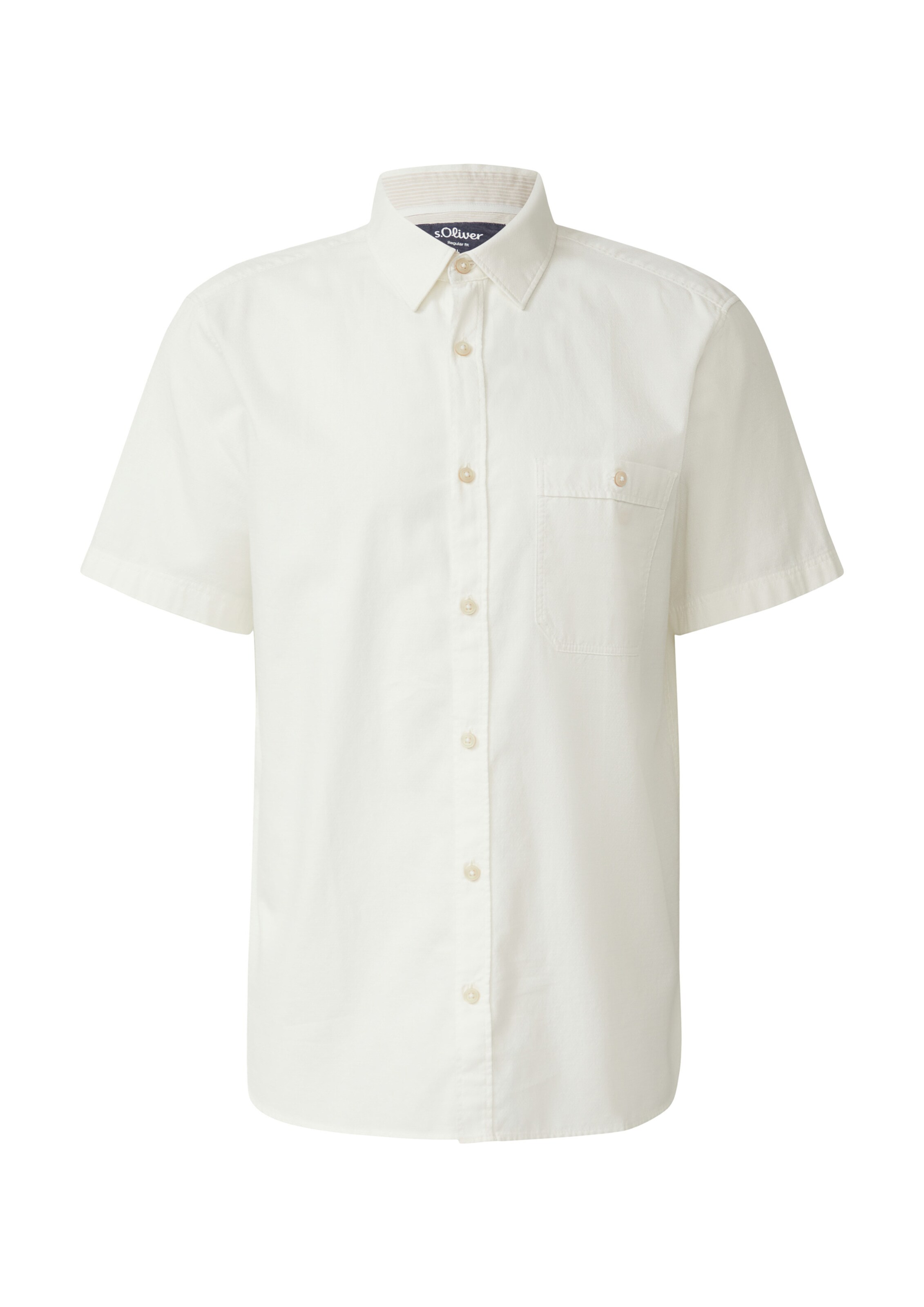 s.Oliver Button Up Shirt in White: front
