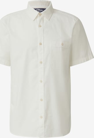 s.Oliver Button Up Shirt in White: front