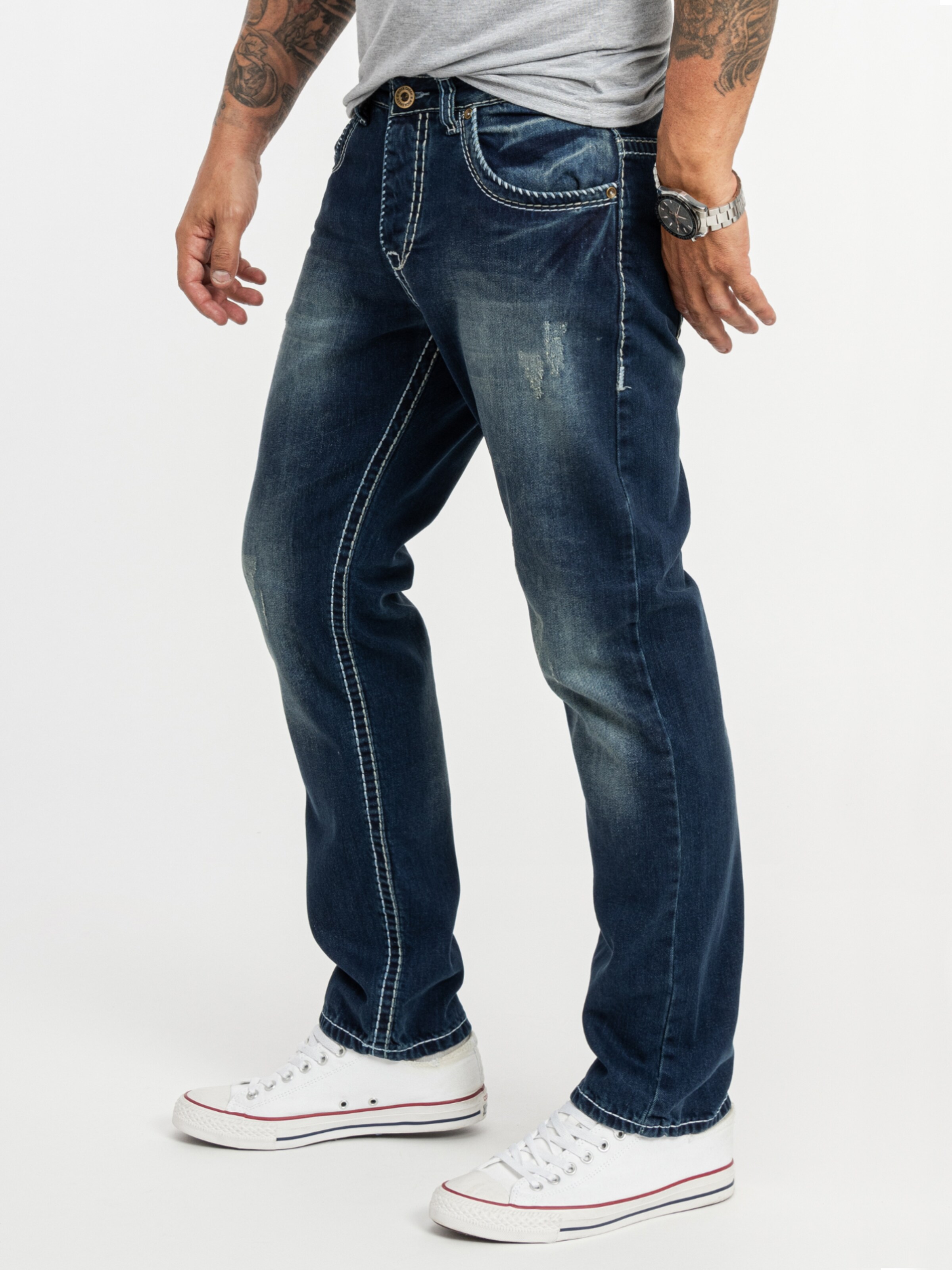Rock Creek Loosefit Jeans in Blau