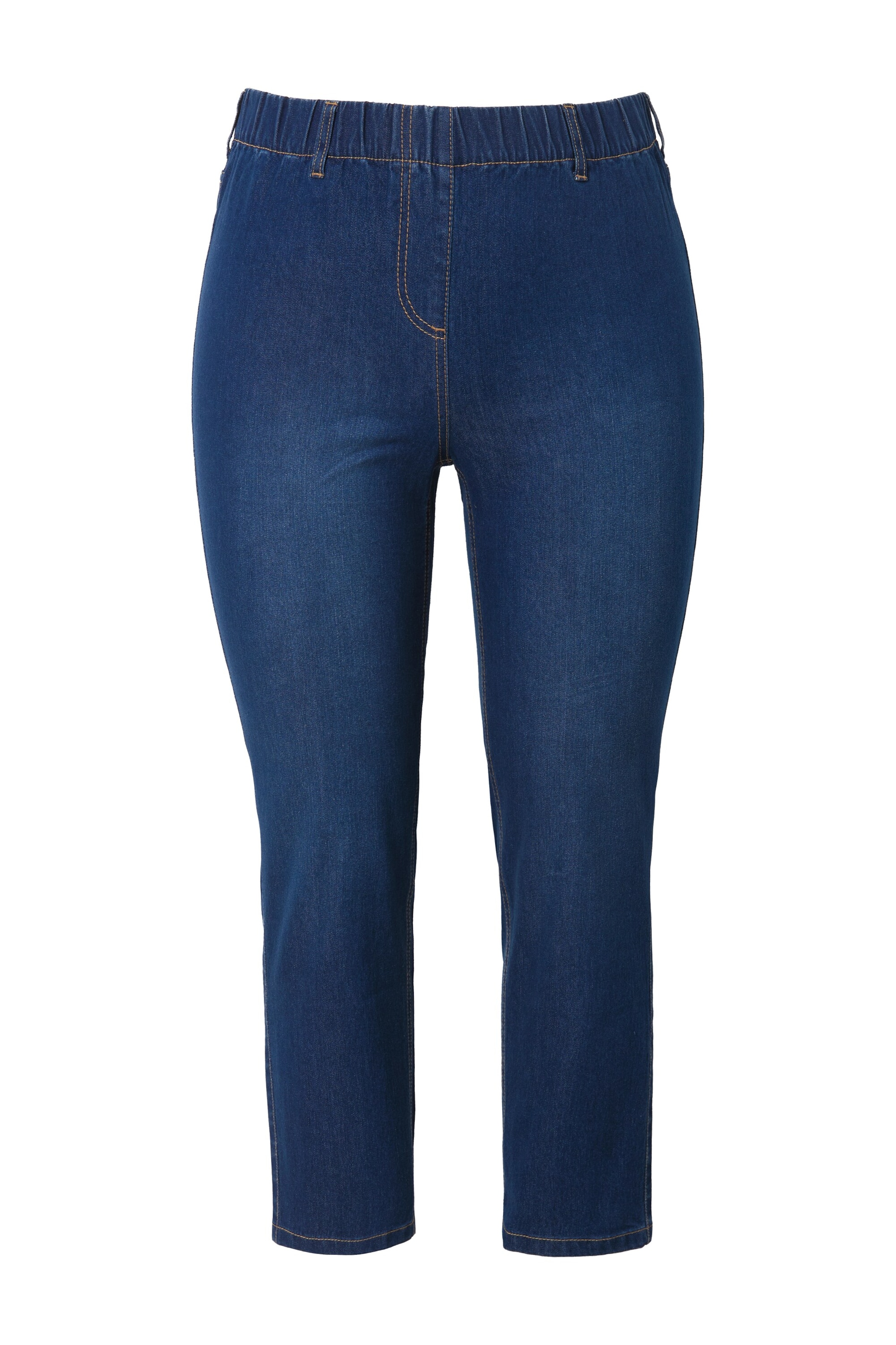 Ulla Popken Слим Джегинсы в Синий: спереди