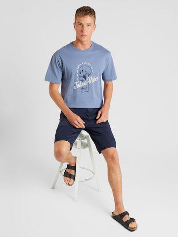 Fat Moose T-Shirt 'Hike' in Blau