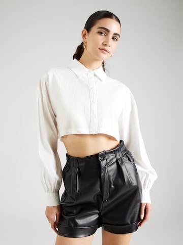 Nasty Gal Blouse in Wit: voorkant