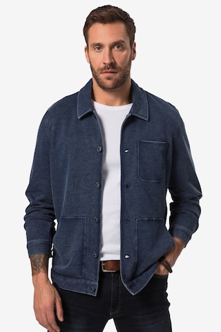 JP1880 Sweatvest in Blauw: voorkant