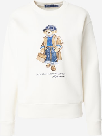 Bluză de molton de la Polo Ralph Lauren pe alb: față