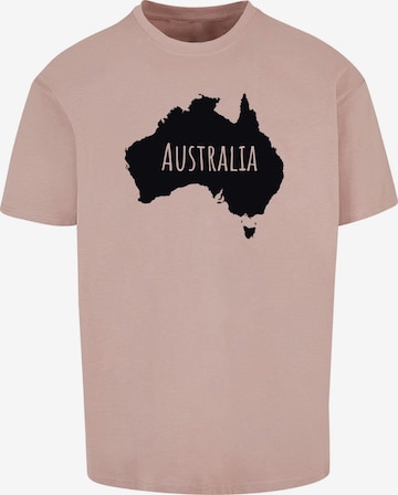 Merchcode Shirt 'Australia' in Roze: voorkant