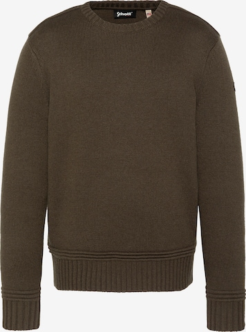Pull-over Schott NYC en vert : devant