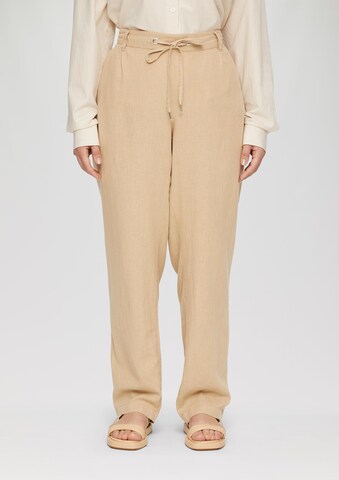 Effilé Pantalon QS en beige : devant