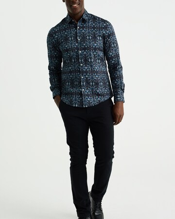 WE Fashion Slim Fit Skjorte i sort