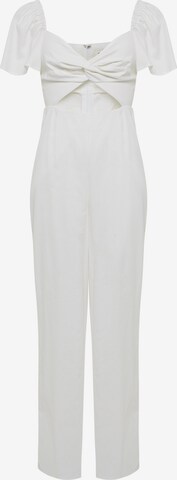 The Fated Jumpsuit 'ODESSA' in White: front