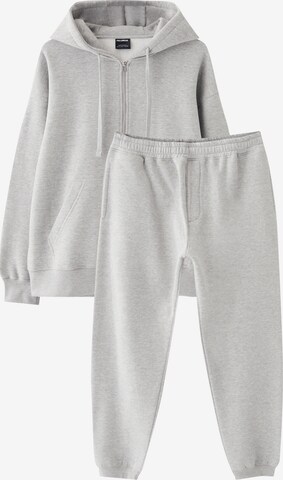 Pull&Bear Joggingová souprava – šedá: přední strana