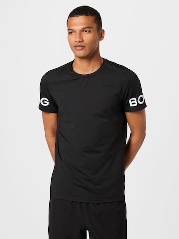 BJÖRN BORG Performance Shirt in Black: front