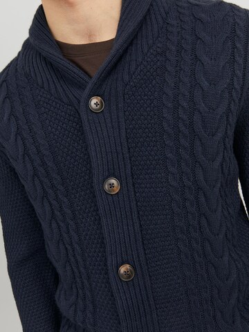 JACK & JONES Knit Cardigan 'CRAIG' in Blue