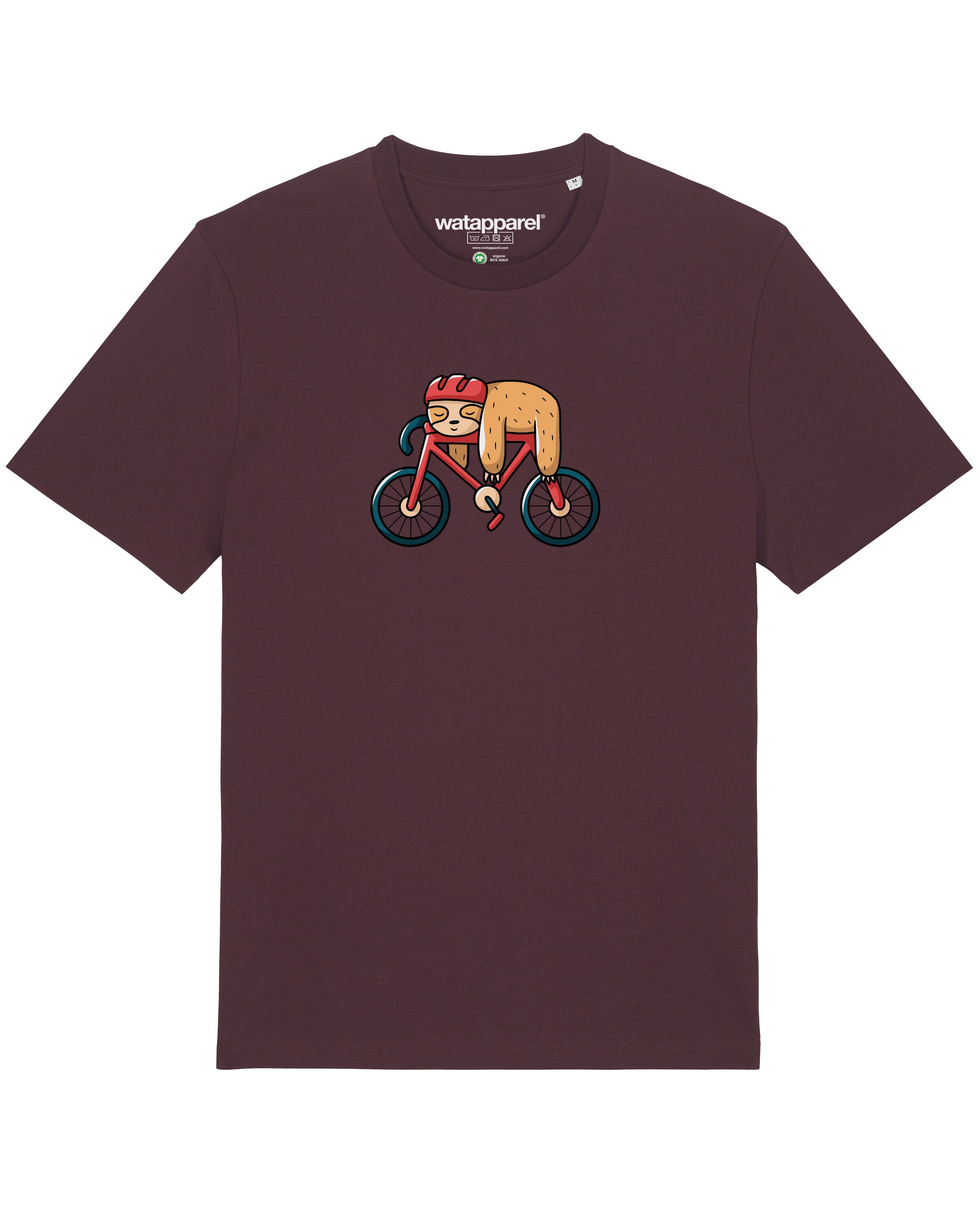 Watapparel T-Shirt ' Sloth ' in Rot: Vorderseite