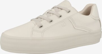 s.Oliver Sneakers laag in Beige: voorkant