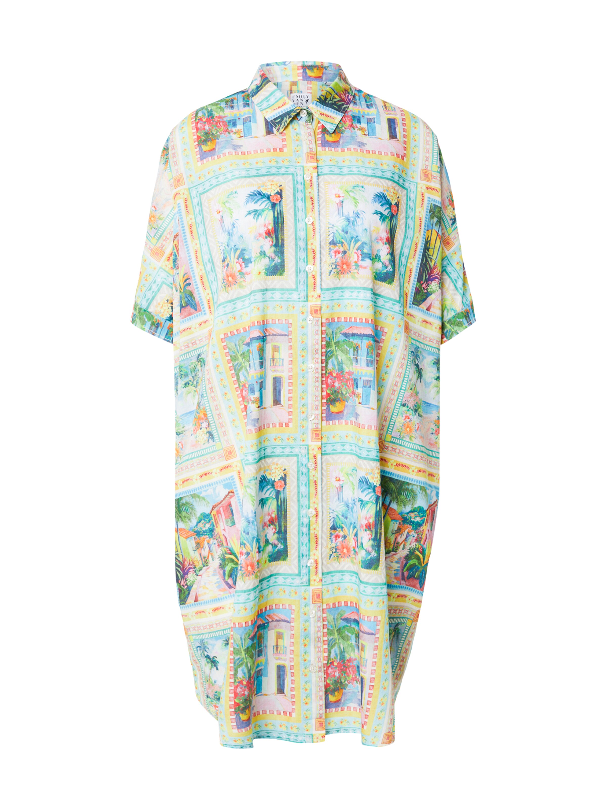 Emily Van Den Bergh Vestido camisero en 36-38 en azul cielo / amarillo / verde / rosa claro, Vista del producto