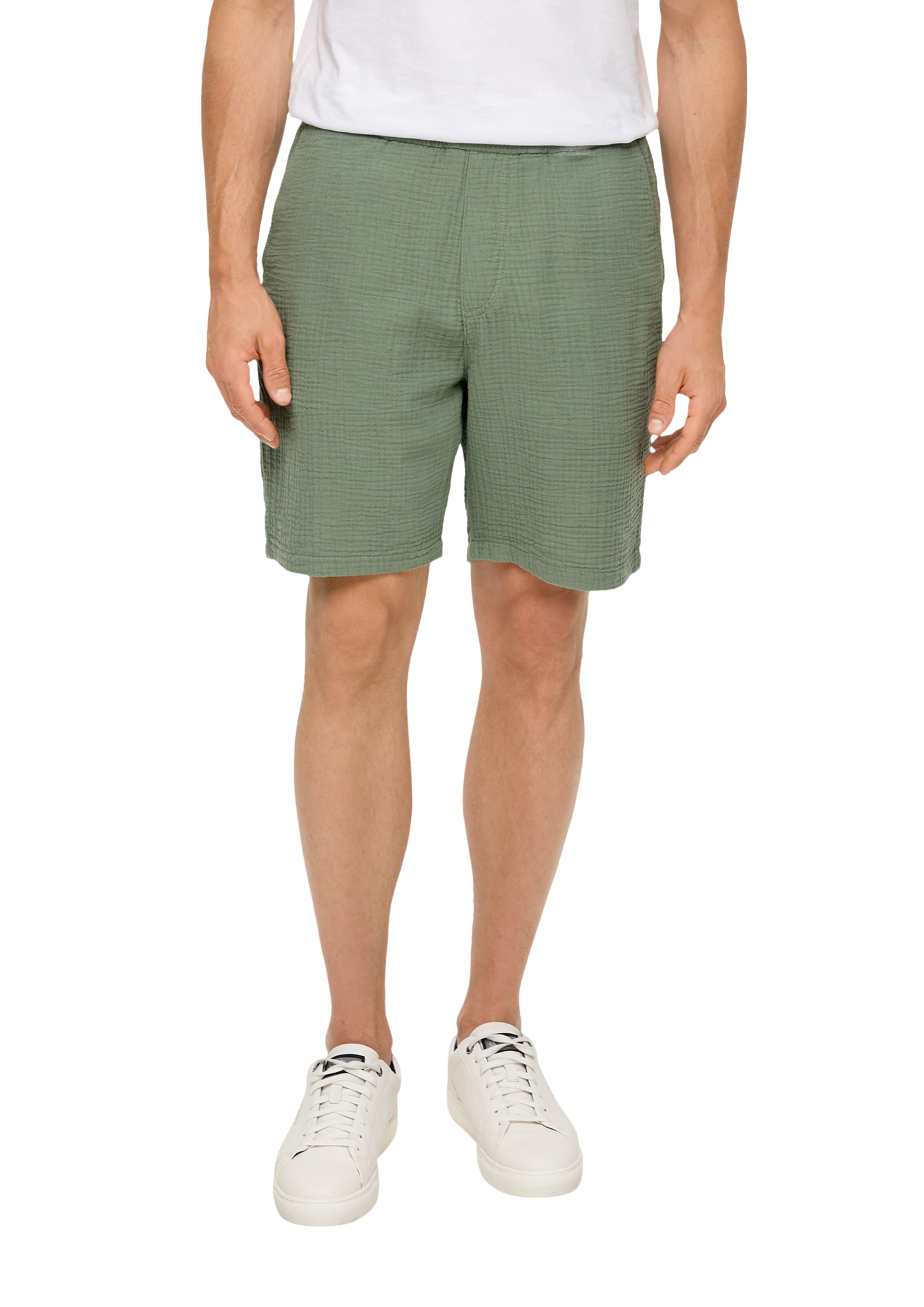 s.Oliver Loosefit Broek in Groen: voorkant