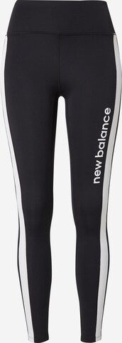 Skinny Pantaloni sportivi di new balance in nero: frontale