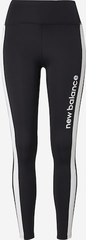 new balance Skinny Workout Pants in Black: front