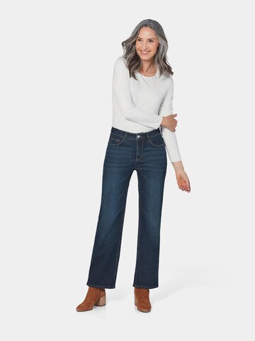 Goldner Loosefit Jeans in Blau