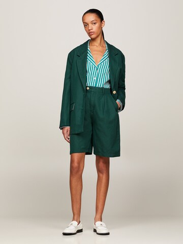 TOMMY HILFIGER Loose fit Pleat-Front Pants in Green