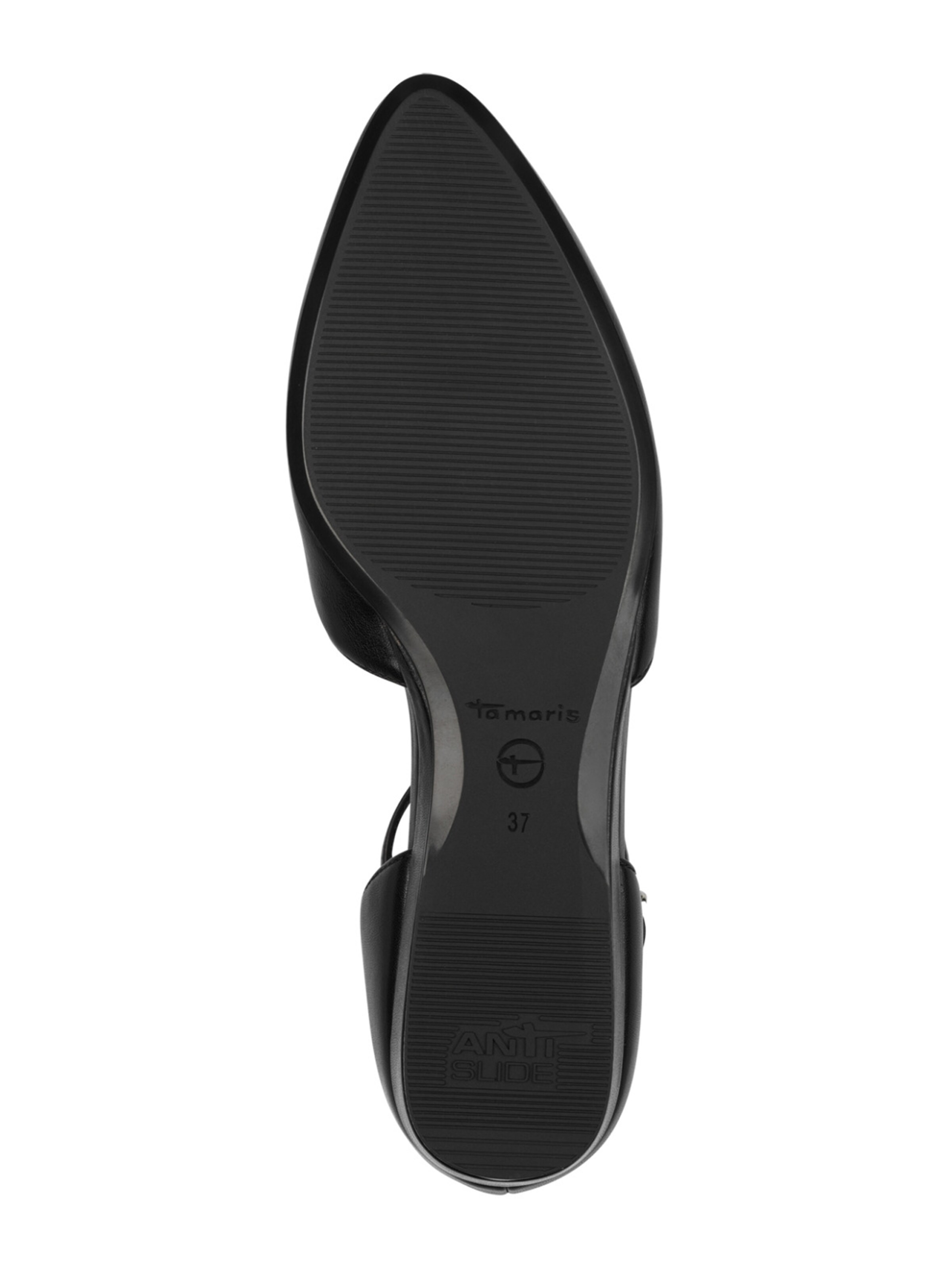 Tamaris Balerinka z rzemykiem w kolorze czarny