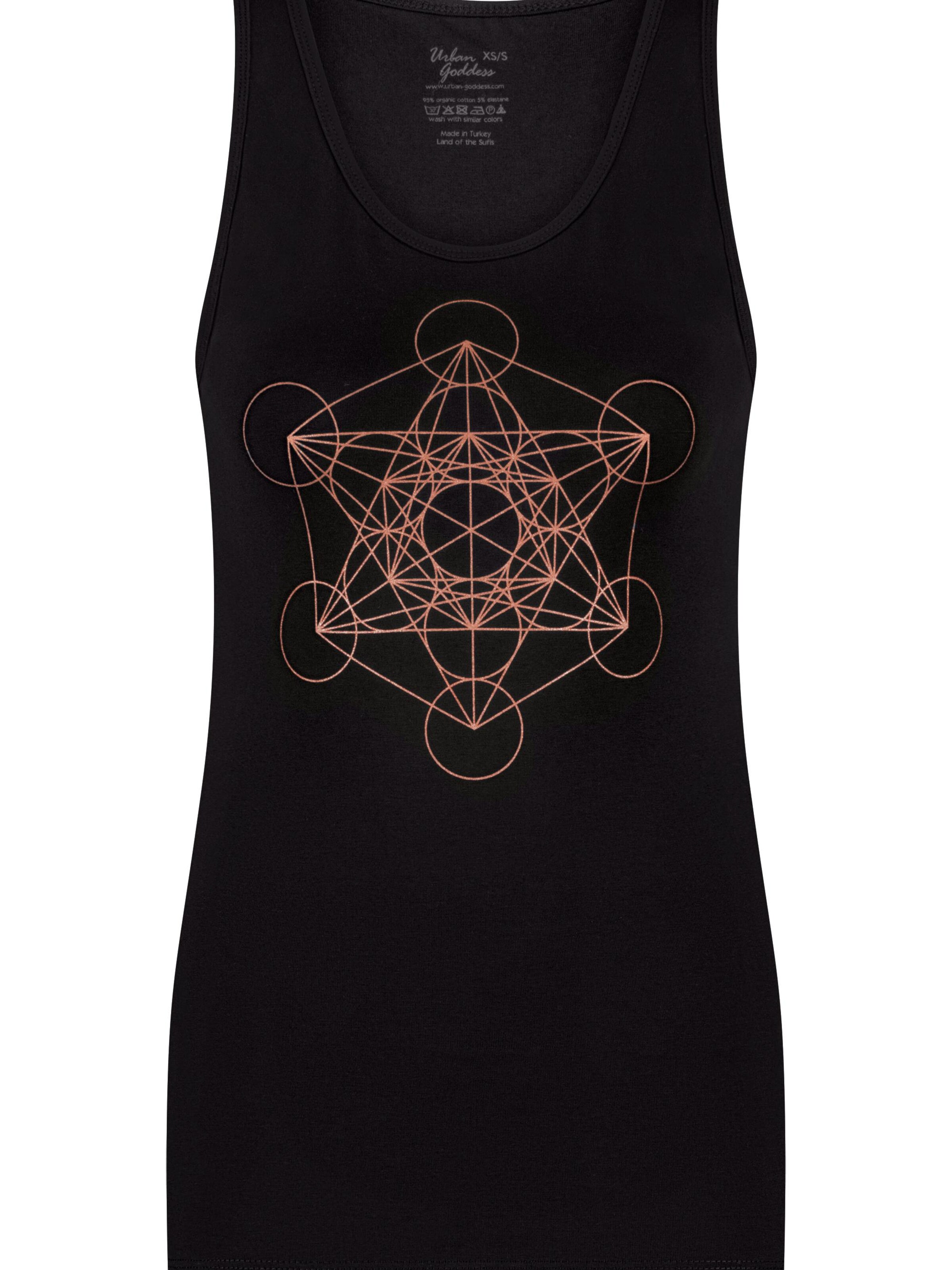 Urban Goddess Yoga & Activewear Sporttop 'Metatron Core Yoga sports'‌ in Schwarz: Vorderseite