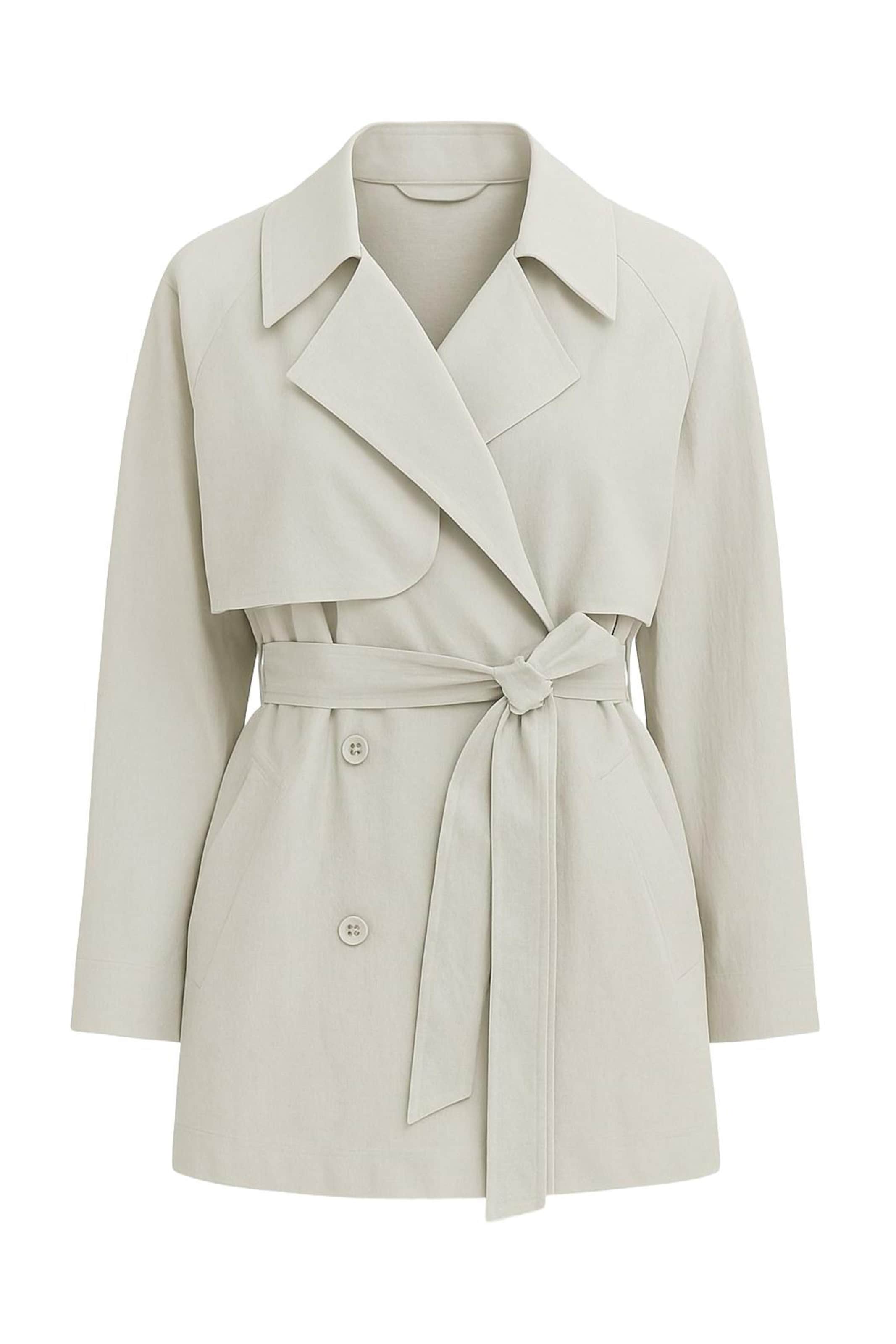 MANUKA Between-Seasons Coat in Green: front