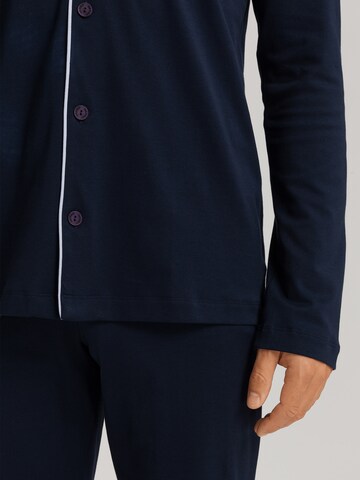 Hanro Pajamas long ' Day & Night ' in Blue