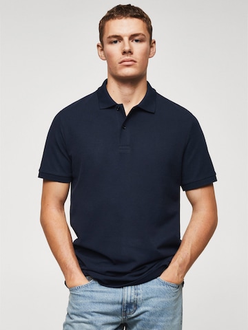MANGO MAN Shirt 'REA' in Blauw: voorkant