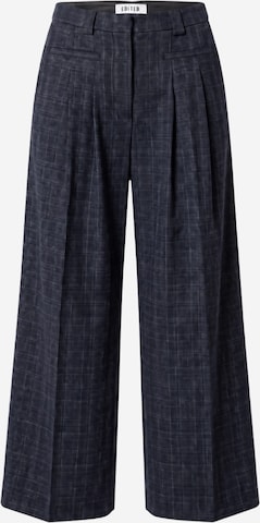 EDITED Wide leg Broek 'Marou' in Blauw: voorkant
