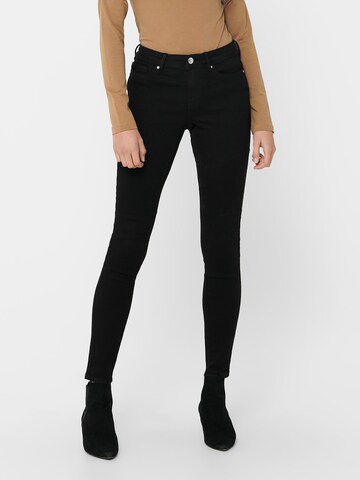 Skinny Jean 'Wauw' ONLY en noir : devant