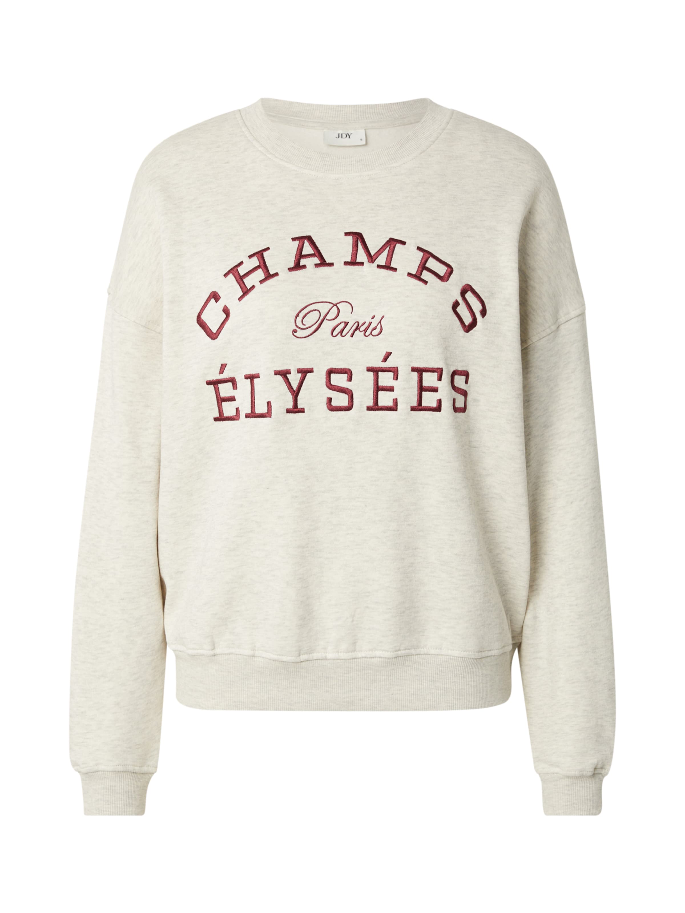 JDY Sweatshirt 'JDYMESA' in ecru / dunkelrot, Produktansicht