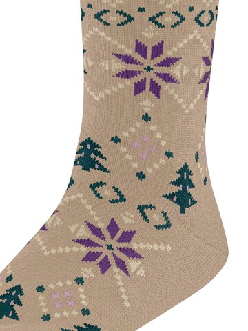 FALKE Socks 'Nordic Fair Isle' in Beige