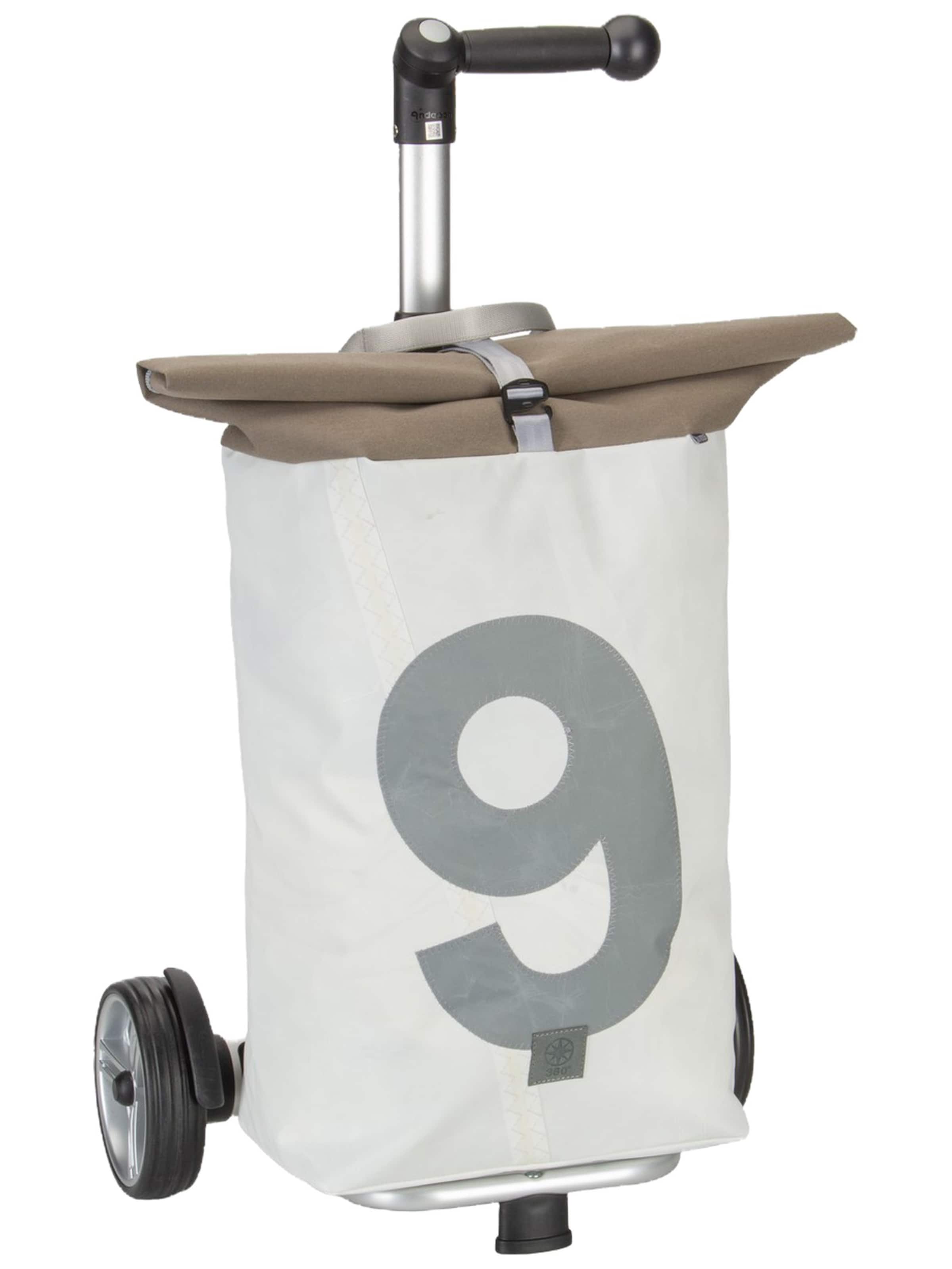 360 Grad Trolley ' Steg ' in Weiß: Vorderseite