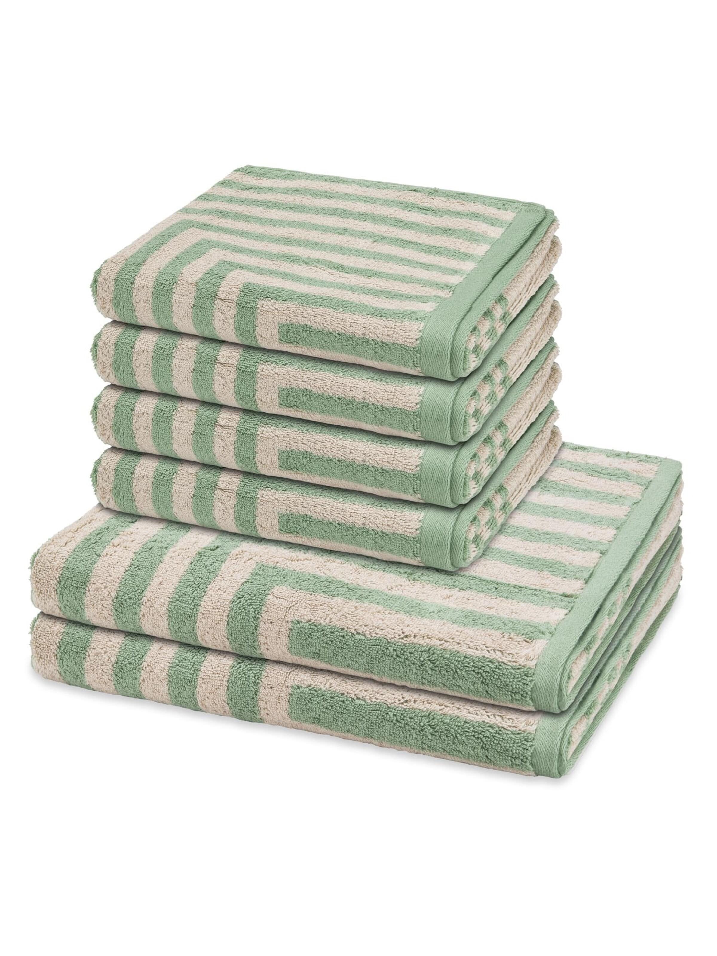 ROSS Towel 'Grafik' in Green: front