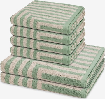 ROSS Towel 'Grafik' in Green: front