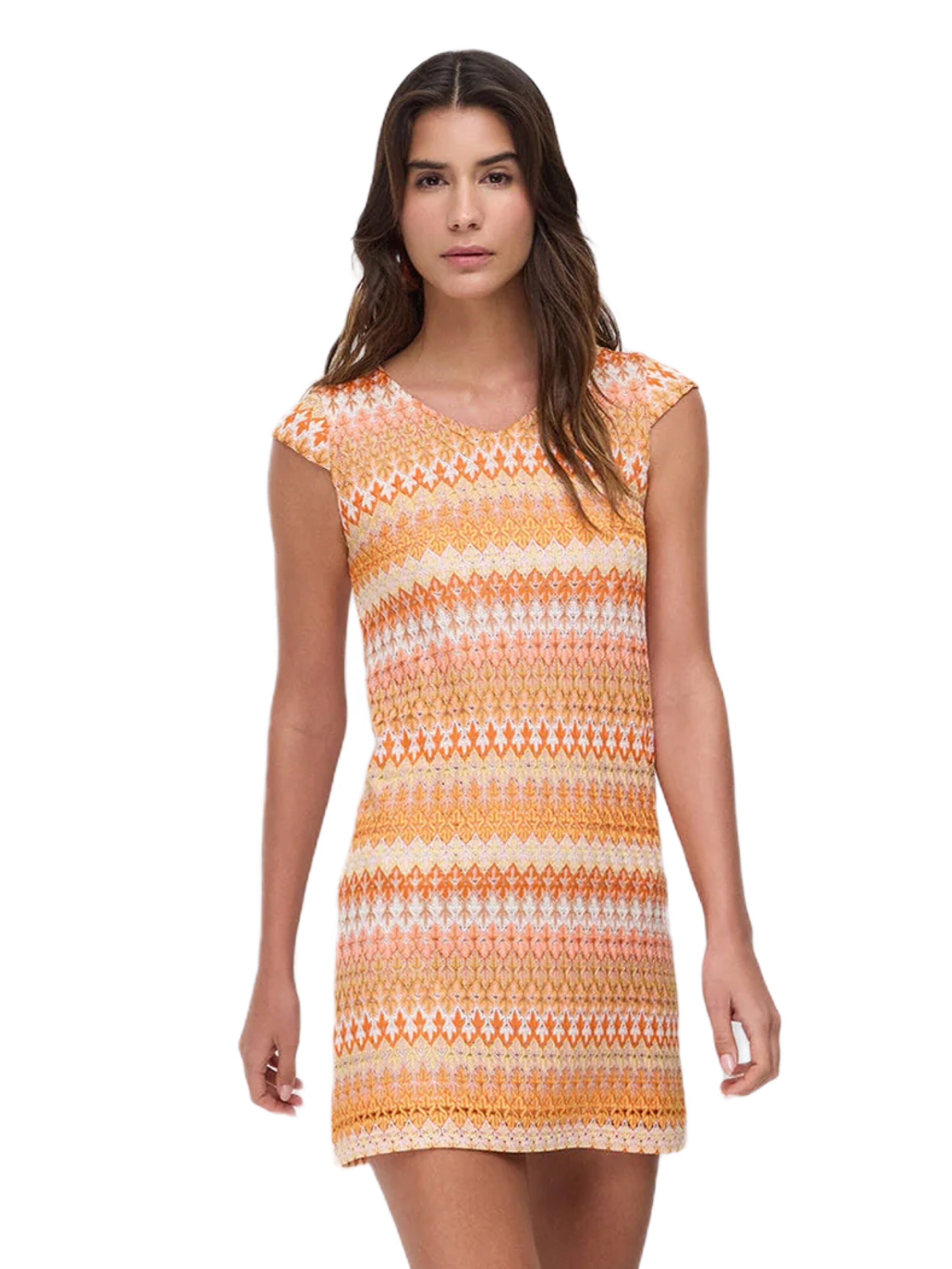 No Matter What Dress in Orange: front