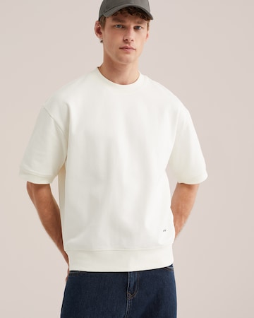 WE Fashion Sweatshirt i hvid: forside