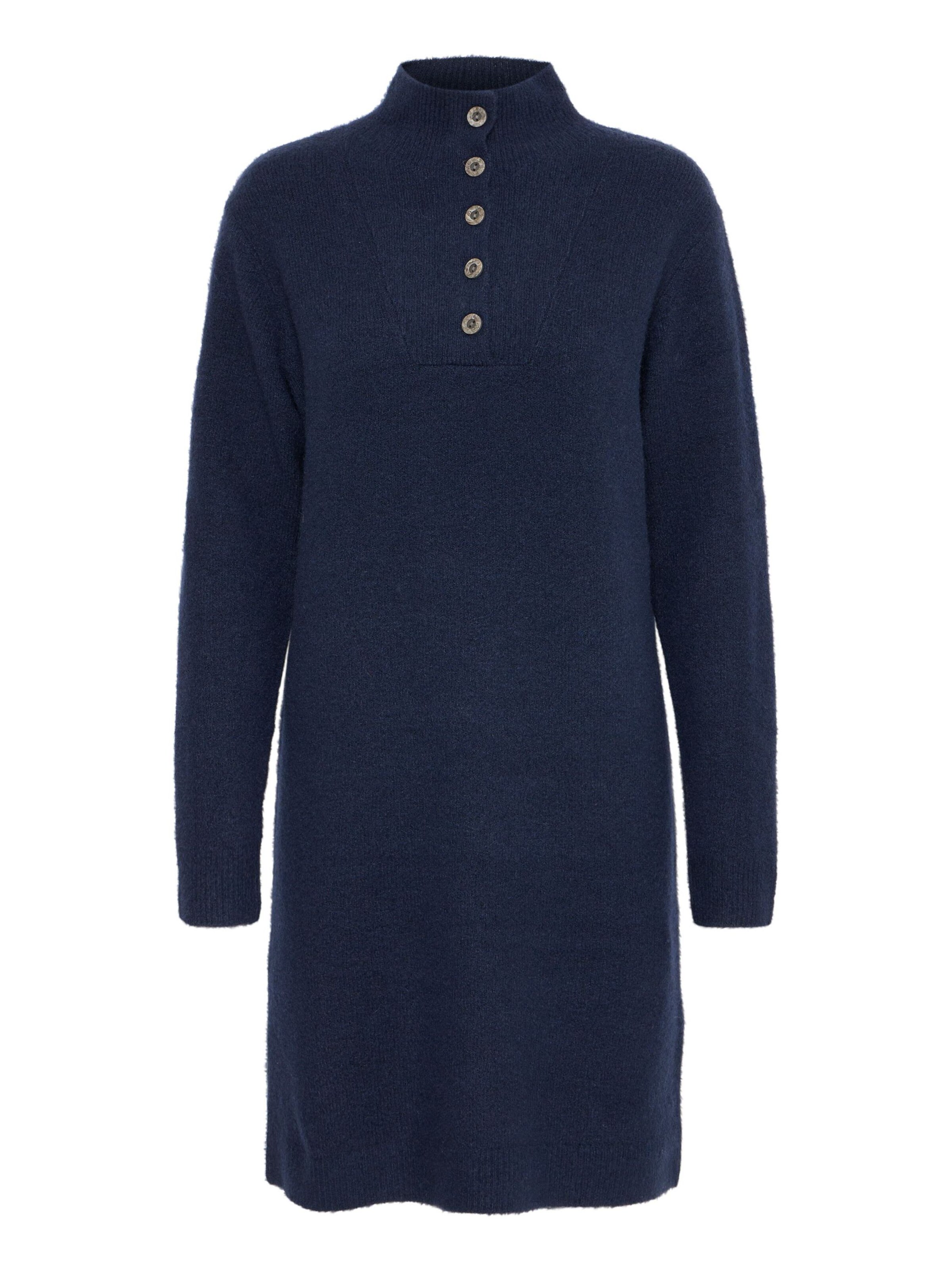 b.young Strickkleid in Blau: Vorderseite