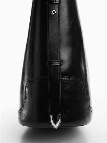 MANGO Schultertasche 'Texas' in Schwarz
