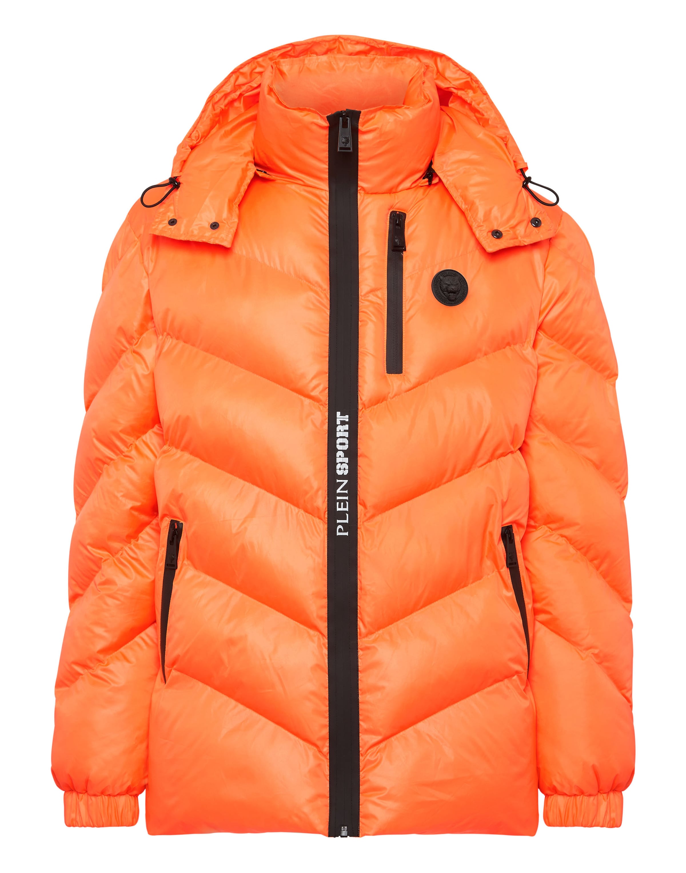Plein Sport - Casaco de inverno 'Tiger' em laranja: frente