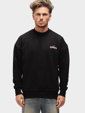 Richesse Sweatshirt 'UNEXPECTED CREWNECK' in Zwart: voorkant