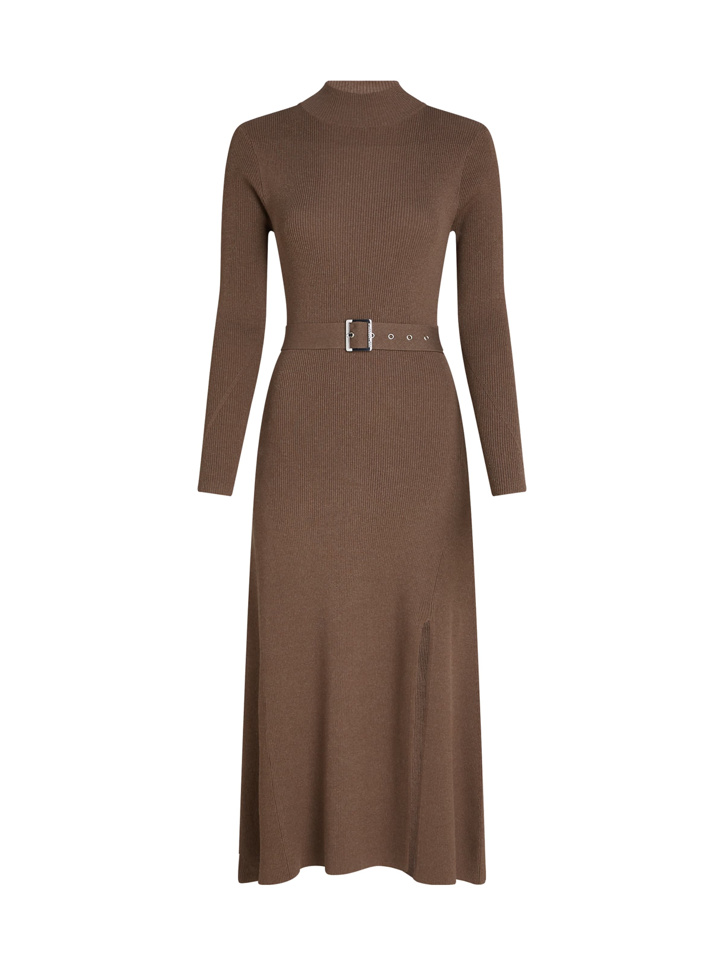 Karl Lagerfeld - Vestido de malha em castanho: frente