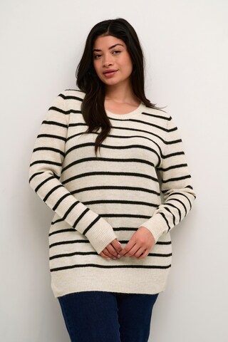 KAFFE CURVE Trui 'KA Linda' in Beige: voorkant